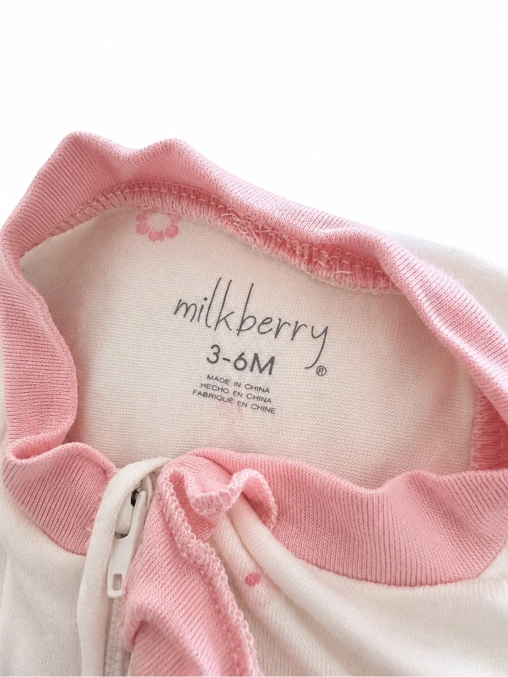 Milk Berry Ballerina Pink Ruffle-Front Footed One-Piece